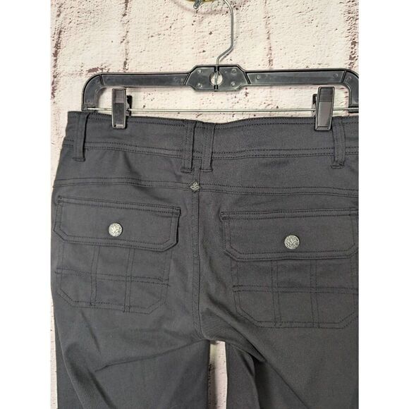 PrAna Meme Womens Pants Gray Cargo Adjustable Hiking Wicking Stretch sz 10 Conve - Picture 5 of 11